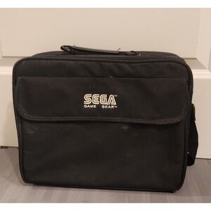 Vintage Sega Game Gear Carrying Case Black Nylon Console Accessory Storage Bag